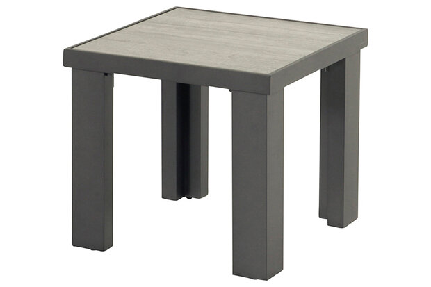 Titan Coffee Bijzettafel - Aluminium - Grijs - 60x60x50cm