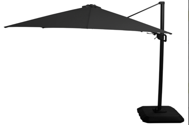 Hartman Shadowflex Zweef Parasol 300x300cm Royal Grey incl kruisvoet excl. vulvoet