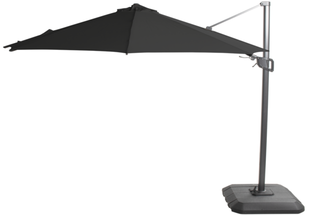 Hartman Shadowflex Zweef Parasol &Oslash;350 Royal Grey incl. kruisvoet excl. vulvoet 