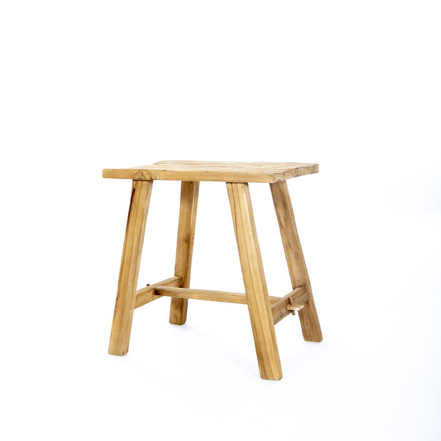 Teak Houten Bank Thea - 50x30x50 cm