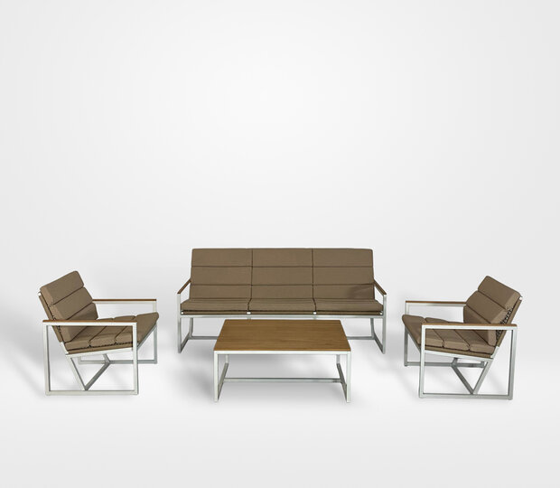 Hartman Lovina 4-delige loungeset Wit