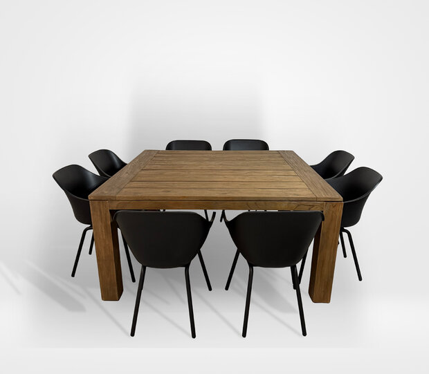 Hartman Amalia/Timbra 160cm 9-delige dining tuinset