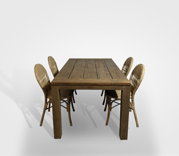 Timbra Parijs/Bellusco 180 cm 5-delige dining tuinset