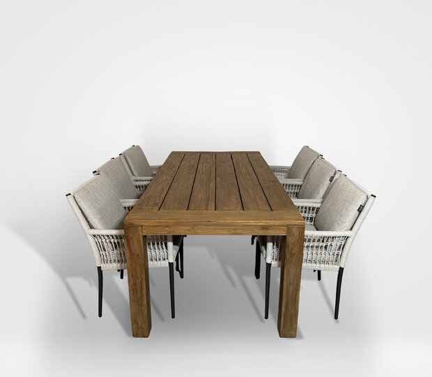 Sens-Line Bari/Bellusco 220 cm 7-delige dining tuinset