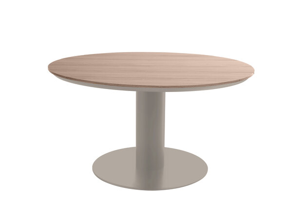 Sens-Line Bonita dining tuintafel &Oslash;134 cm - polywood - teaklook -sand