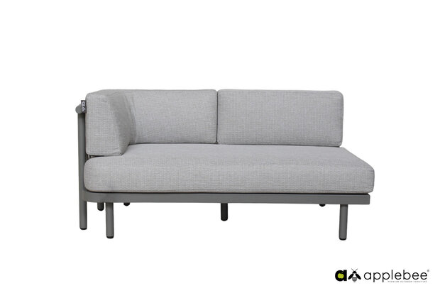 Apple Bee Maui loungemodule rechterarm - taupe - rope midgrey (incl. Bee Wett cushion Smoked Grey)