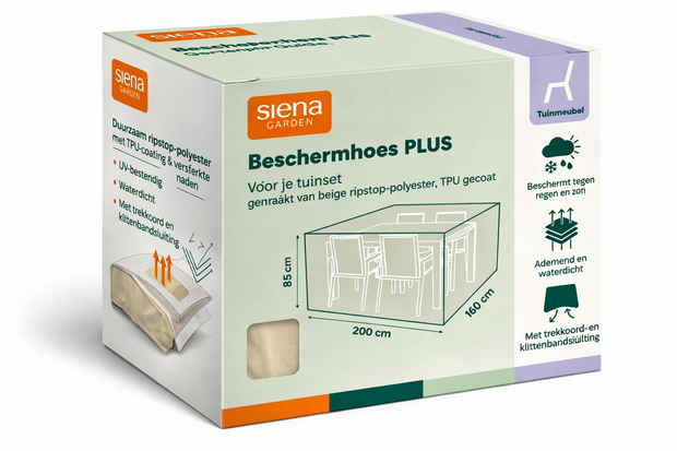 Siena Garden beschermhoes diningset plus 200x150x85cm