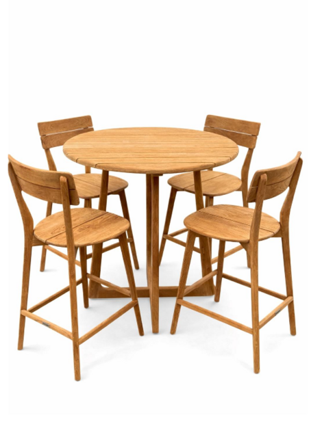 Reteak Marlou barset &Oslash;90 cm  5-delig