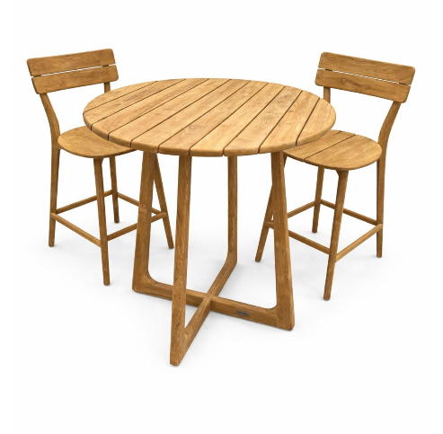 Reteak Marlou barset &Oslash;80 cm  3-delig