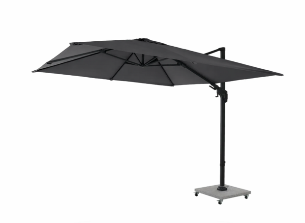 Siena Garden Fagus N+ zweefparasol 300x300cm antraciet - incl. verrijdbare betonvoet 90kg
