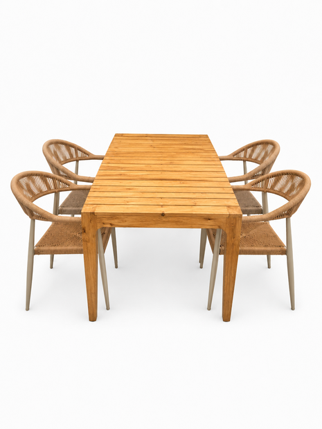 Sens-Line Ibiza/Bandung 160cm 5-delige dining tuinset