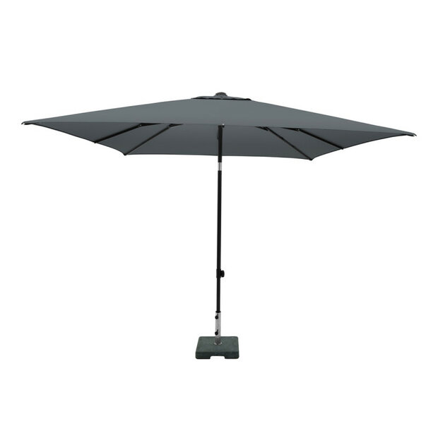 Madison Corsica Push-up stokparasol 200 &times; 250 cm &ndash; Grey (excl. voet)