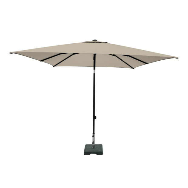 Madison Corsica Push-up stokparasol 200x250 cm &ndash; Ecru (excl. voet)