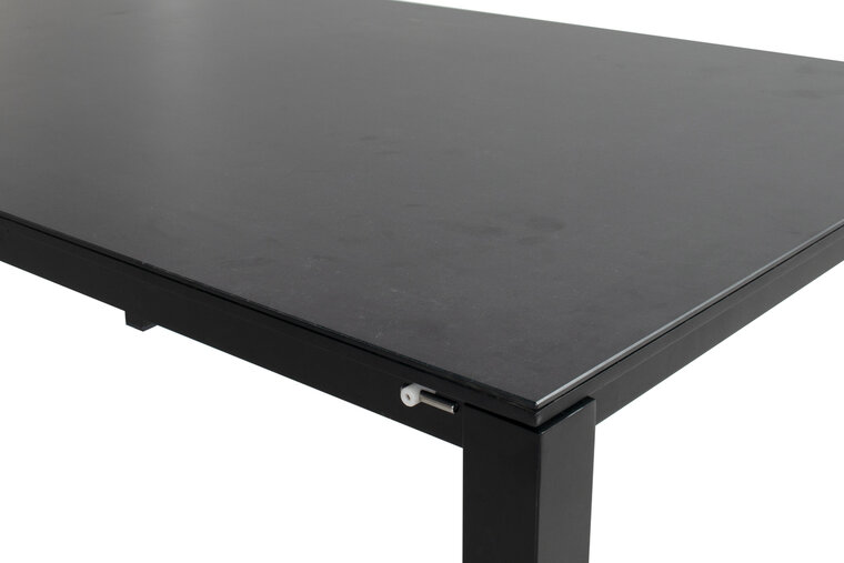 Hartman Matteo Uitschuifbare Tuintafel - Aluminium - Zwart - 180/250x100x74 cm