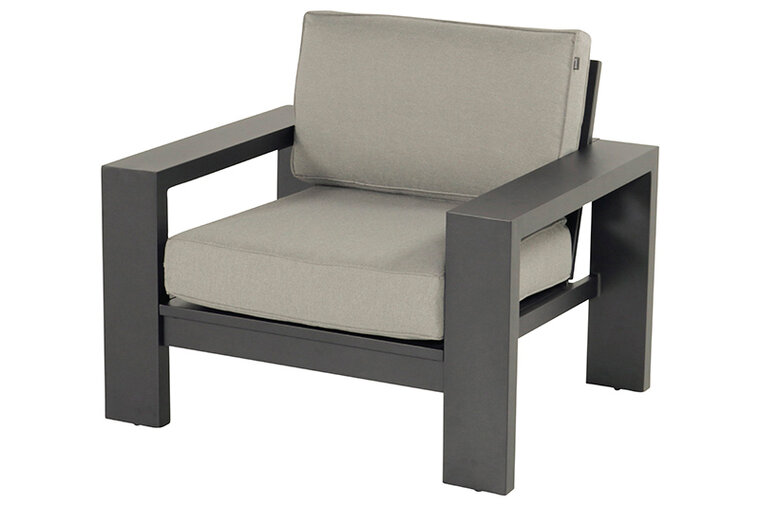 Hartman Titan Loungestoel - Aluminium - Grijs - 101x85x80cm
