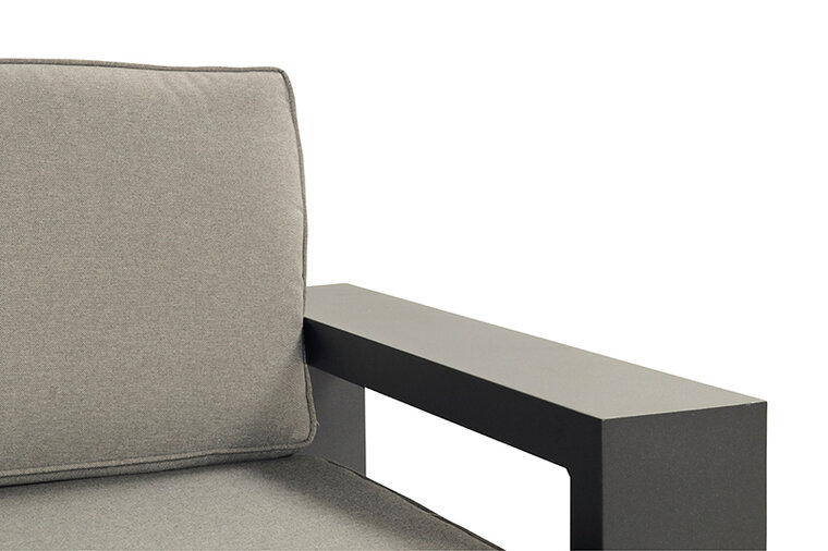 Hartman Titan 3-zitsbank - Aluminium - Grijs - 243x85x80cm
