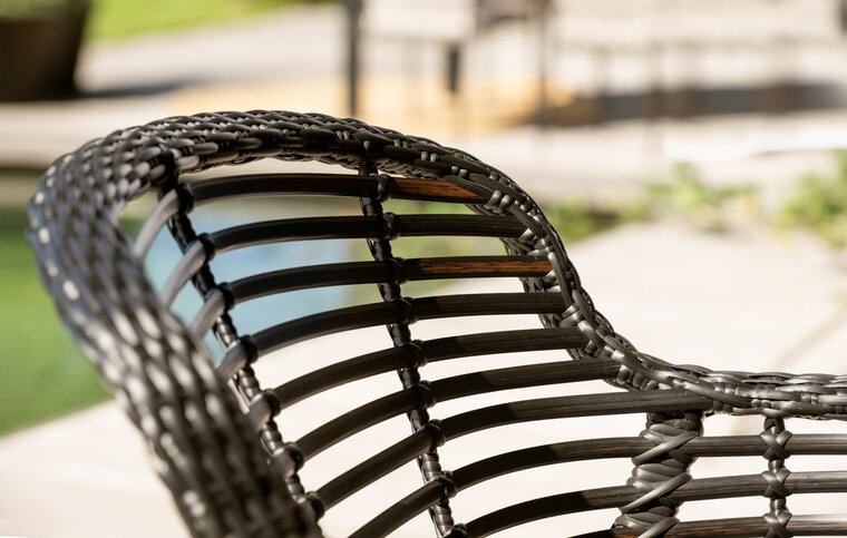 Hartman Patricia Dining Tuinstoel - Wicker - Zwart - 59x67x84cm