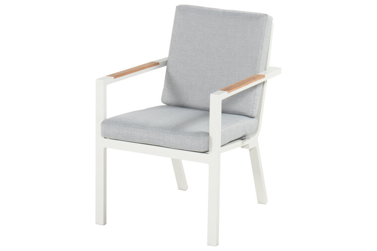 Hartman Breeze Dining Tuinstoel - Aluminium - Wit - 58x66x85cm