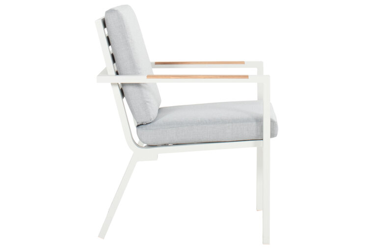 Hartman Breeze Dining Tuinstoel - Aluminium - Wit - 58x66x85cm