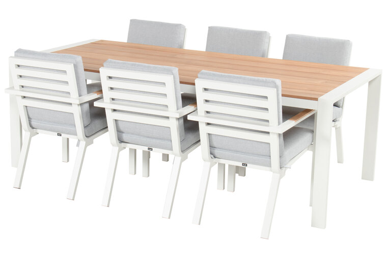 Hartman Breeze Dining Tuinstoel - Aluminium - Wit - 58x66x85cm