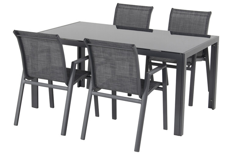 Hartman Palermo Dining Tuintafel -  Antraciet - 160x90x73cm
