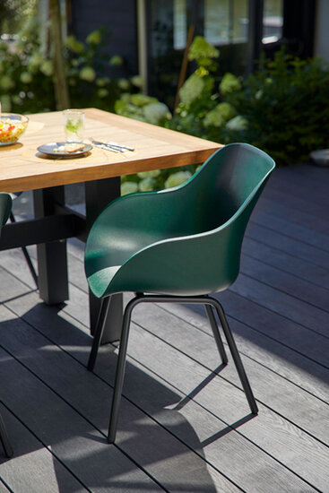 Hartman Sophie Rondo Elegance Diningstoel - Kunststof - Donkergroen - 59x57x84cm