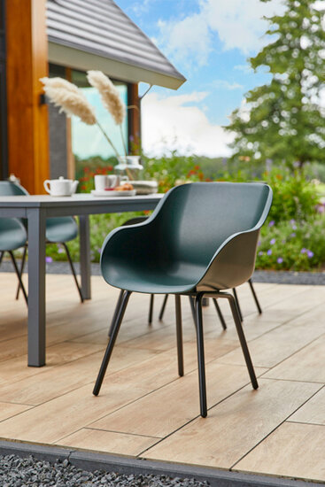 Hartman Sophie Rondo Elegance Diningstoel - Kunststof - Donkergroen - 59x57x84cm