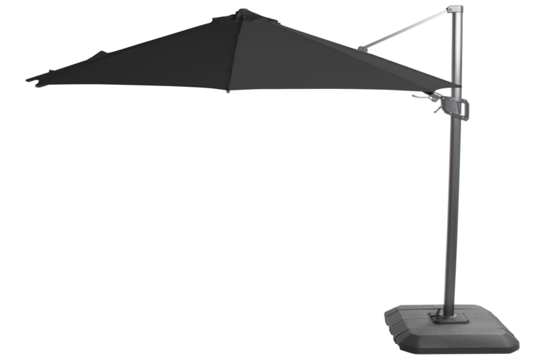 Hartman Shadowflex Zweefparasol 300CM Royal Grey Incl. kruisvoet excl. vulvoet SHOWMODEL