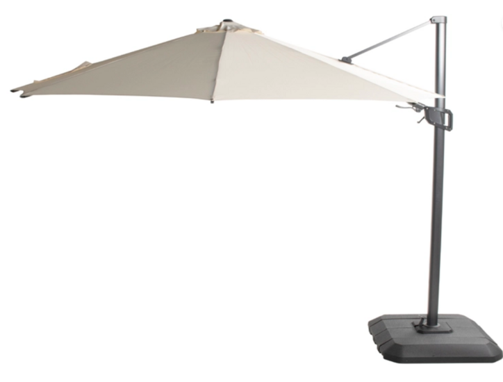 Hartman Shadowflex Zweef Parasol &Oslash; 300cm Naturel Incl. kruisvoet excl. vulvoet