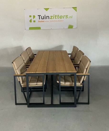 Hartman Lovina 7-delige diningset zwart