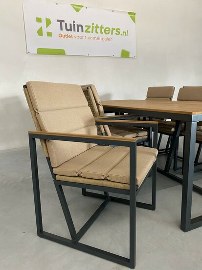 Hartman Lovina 7-delige diningset zwart