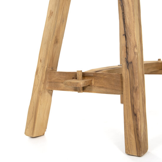 Teak Houten Mini Bank Yvon - 37x20x35 cm 