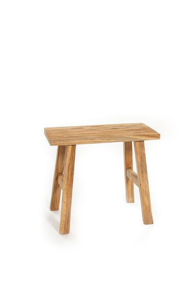 Teak Houten Mini Bank Demi - 30x16x30 cm