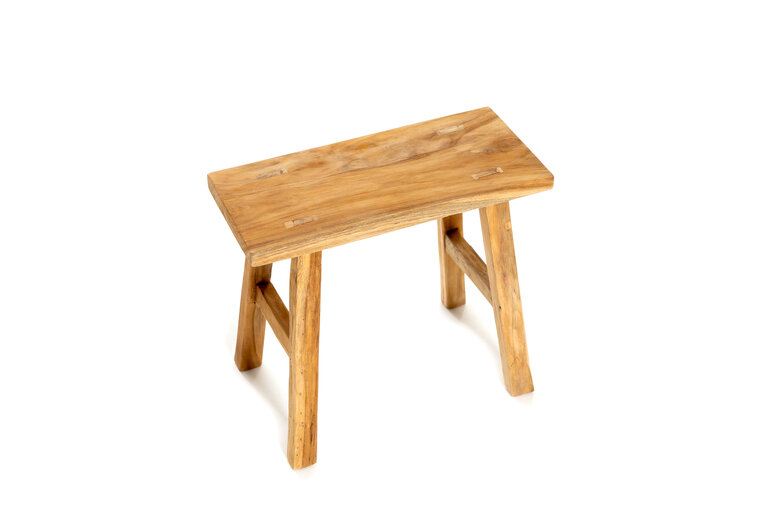 Teak Houten Mini Bank Demi - 30x16x30 cm