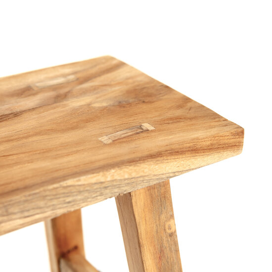 Teak Houten Mini Bank Demi - 30x16x30 cm