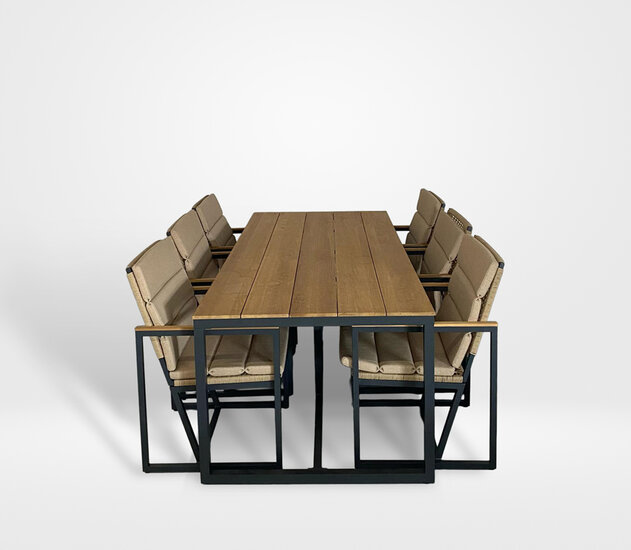 Hartman Lovina 7-delige diningset zwart