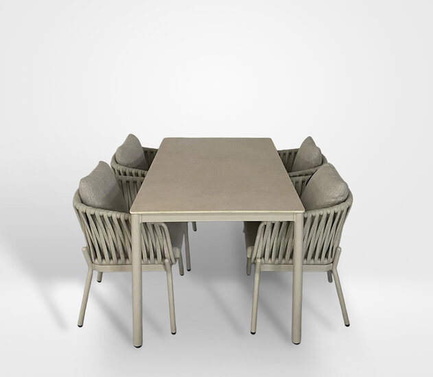 Hartman Belmonde/Espen 160cm 5-delige diningset
