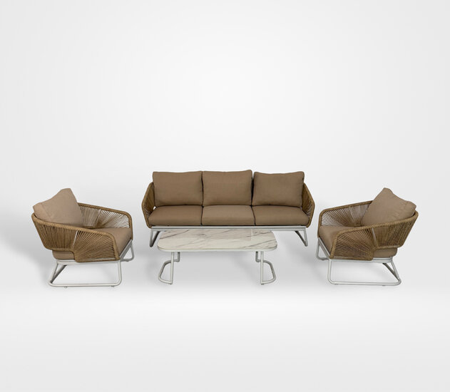 Hartman Corsica 4-delige Loungeset - Wit
