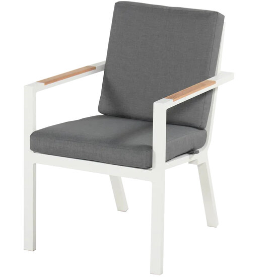 Hartman Breeze Dining Tuinstoel - Aluminium - Wit - 58x66x85cm
