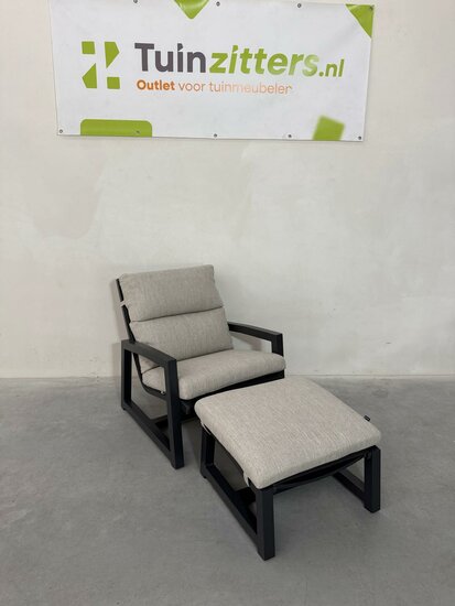 Hartman Gio Loungestoel + Voetenbank(speciale prijs krasjes)