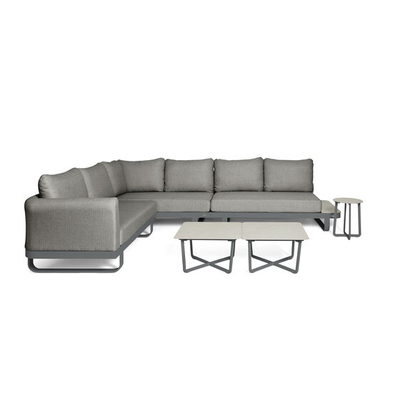 Barths Fellow 6-delige Loungeset incl. tafels - Antraciet 