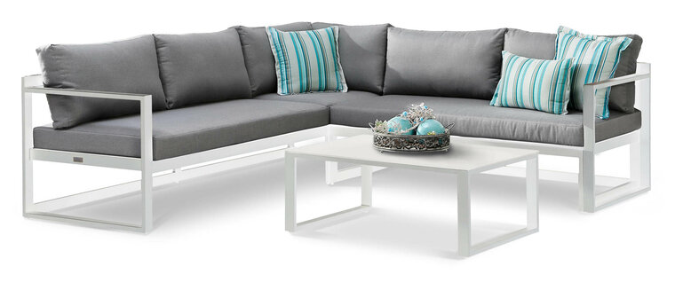 BEST Rhodos 3-delige Loungeset &ndash; Wit
