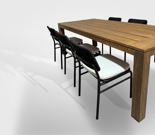 Timbra Bellusco/Domi 220cm 7-delige dining tuinset