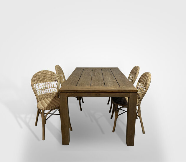 Timbra Parijs/Bairo 180 cm 5-delige dining tuinset