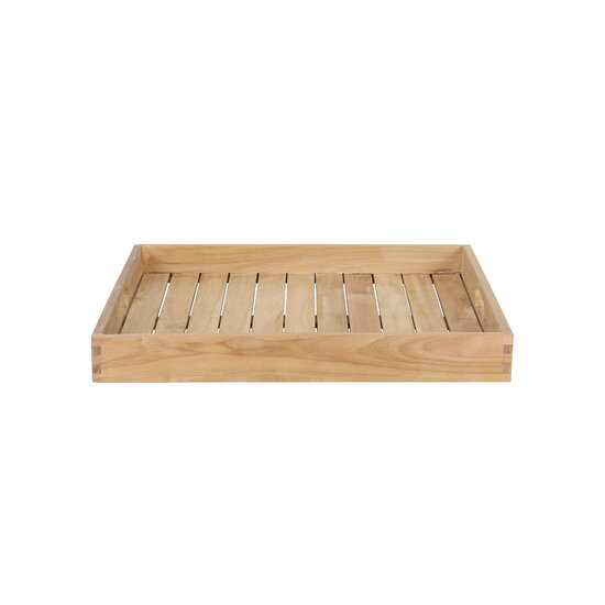 Teak dienblad Kirsten &ndash; gerecycled teak &ndash; 50 x 50 cm