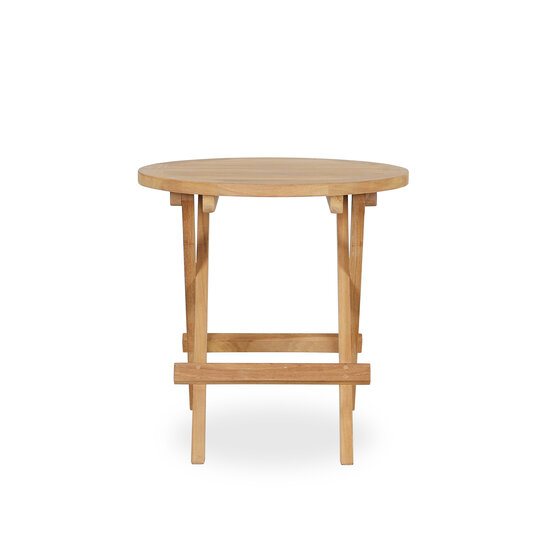 Inklapbare Bijzettafel – Teak – Ø50 cm 50 H