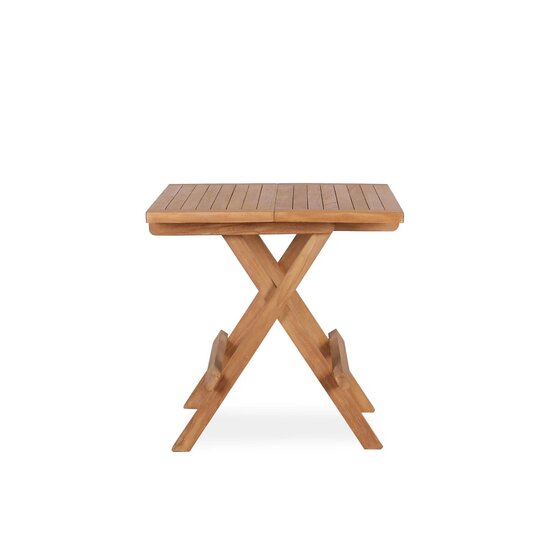 Inklapbare Bijzettafel – Teak – 50x50x50 cm