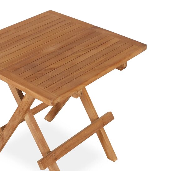 Inklapbare Bijzettafel – Teak – 50x50x50 cm