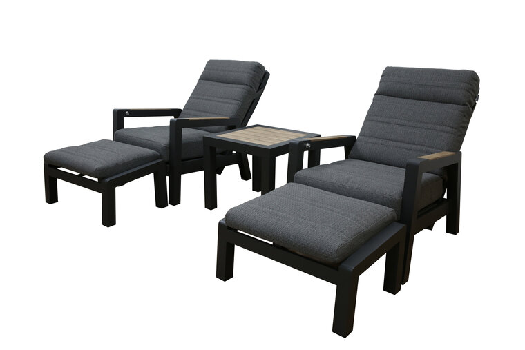 Sensline Montana duo relax 5-delige loungeset- antraciet 