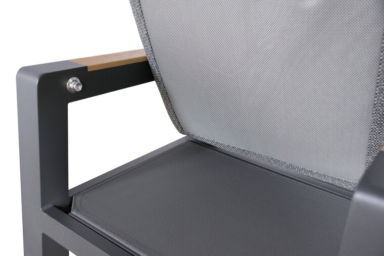 Sens-Line Montana dining tuinstoel verstelbaar - teaklook armleuning